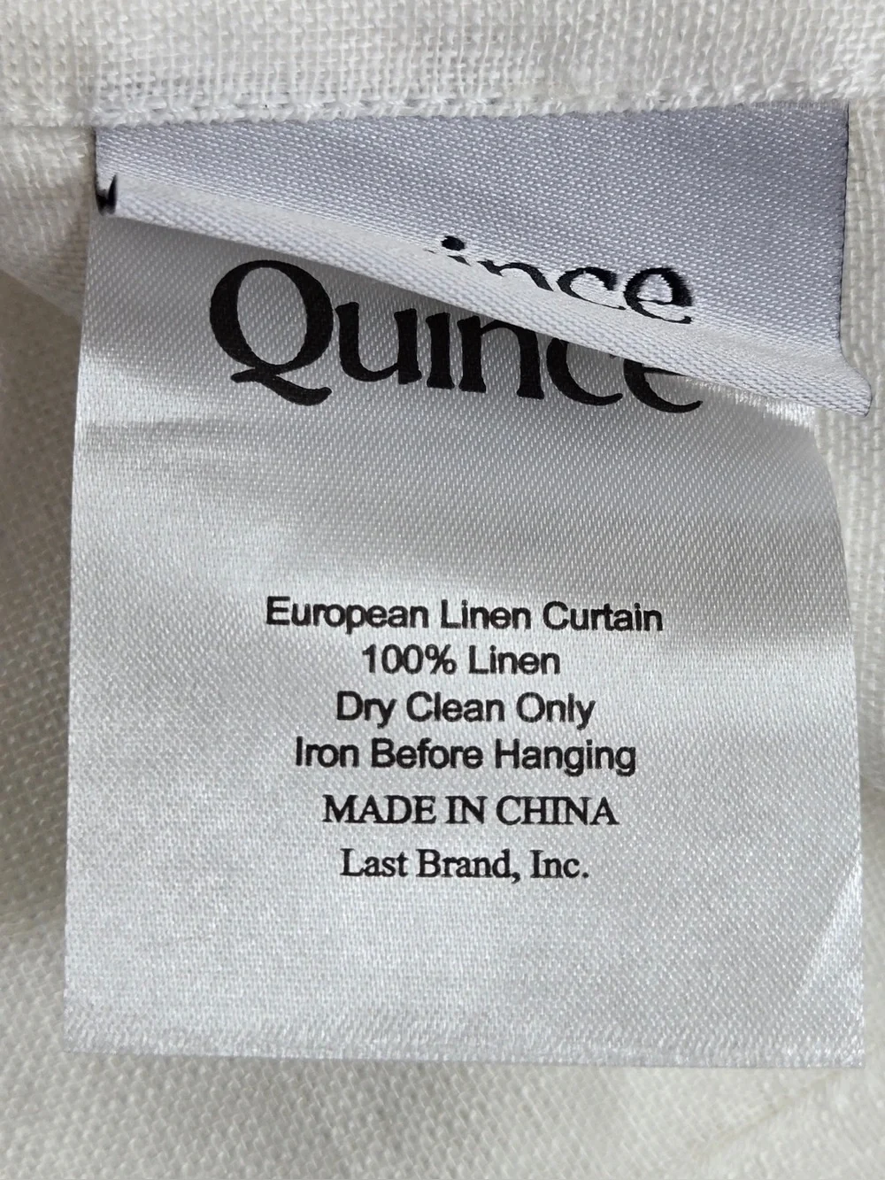 NWT QUINCE Set Of 4 48x96 European Linen Sheer Curtains White 0307